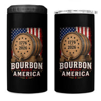 Bourbon Built America 250 Years 4 in 1 Can Cooler Tumbler Patriotic Whiskey 250th Anniversary USA