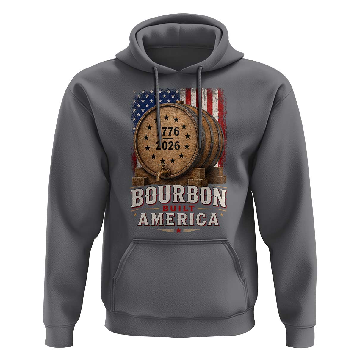Bourbon Built America 250 Years Hoodie Patriotic Whiskey 250th Anniversary USA
