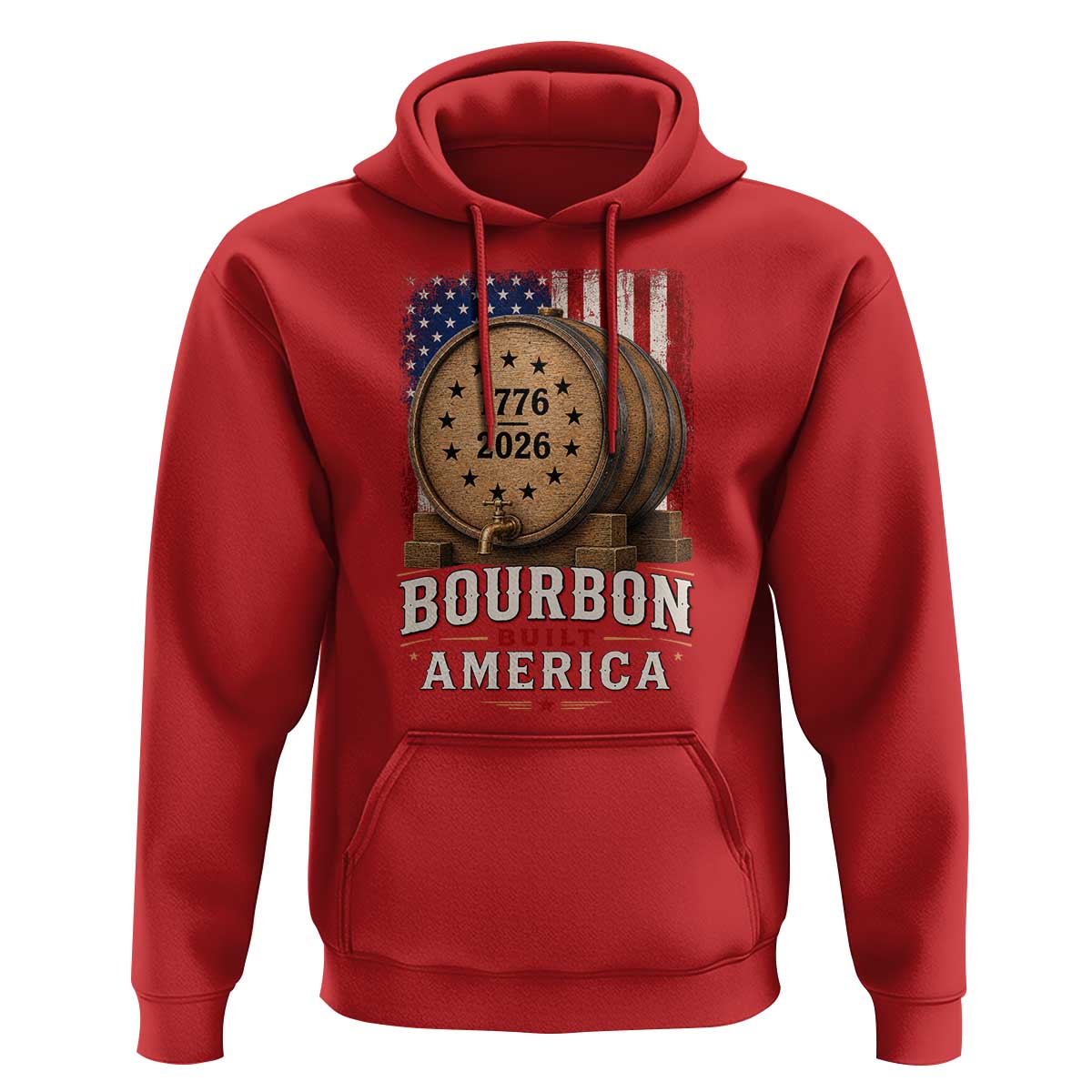 Bourbon Built America 250 Years Hoodie Patriotic Whiskey 250th Anniversary USA