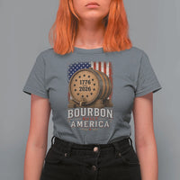 Bourbon Built America 250 Years T Shirt For Women Patriotic Whiskey 250th Anniversary USA