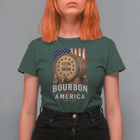 Bourbon Built America 250 Years T Shirt For Women Patriotic Whiskey 250th Anniversary USA