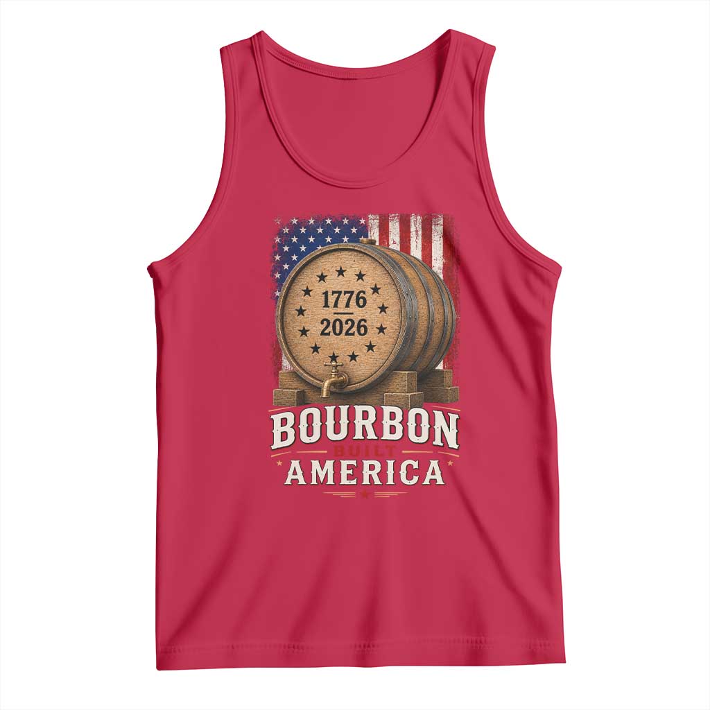 Bourbon Built America 250 Years Tank Top Patriotic Whiskey 250th Anniversary USA