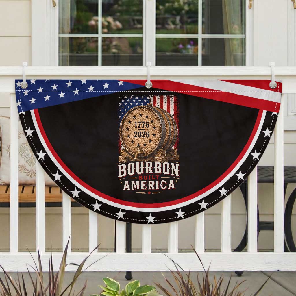 Bourbon Built America 250 Years Patriotic Fan Flag Whiskey 250th Anniversary USA