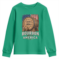Bourbon Built America 250 Years Youth Sweatshirt Patriotic Whiskey 250th Anniversary USA