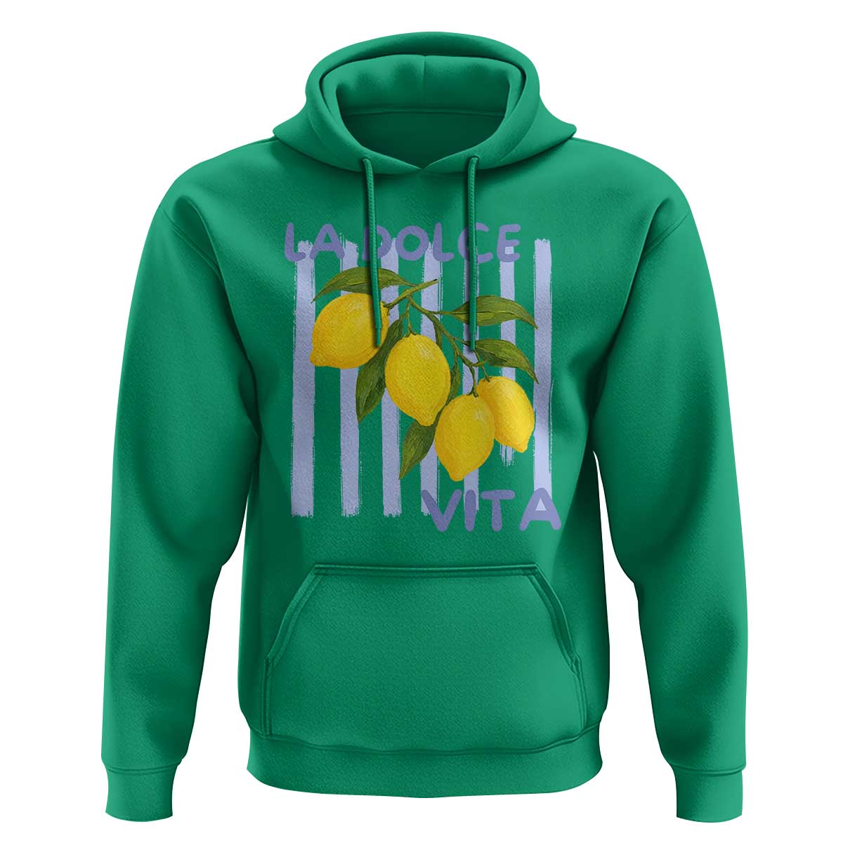 La Dolce Vita Lemon Italian Summer Hoodie Blue Striped