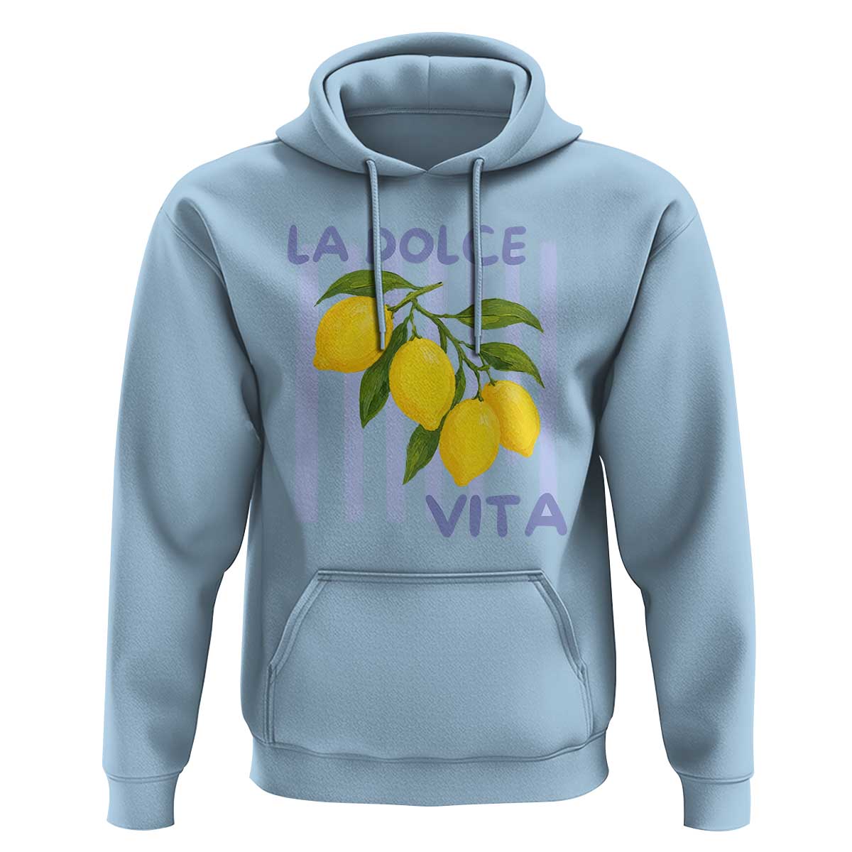 La Dolce Vita Lemon Italian Summer Hoodie Blue Striped