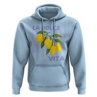 La Dolce Vita Lemon Italian Summer Hoodie Blue Striped
