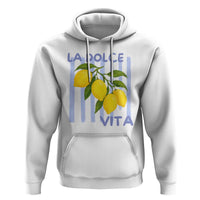 La Dolce Vita Lemon Italian Summer Hoodie Blue Striped