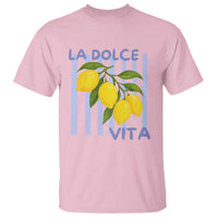 La Dolce Vita Lemon Italian Summer T Shirt Blue Striped