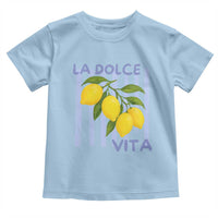 La Dolce Vita Lemon Italian Summer Toddler T Shirt Blue Striped