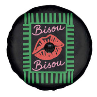 French Bisous Paris Vacation Retro Summer Vibes Spare Tire Cover
