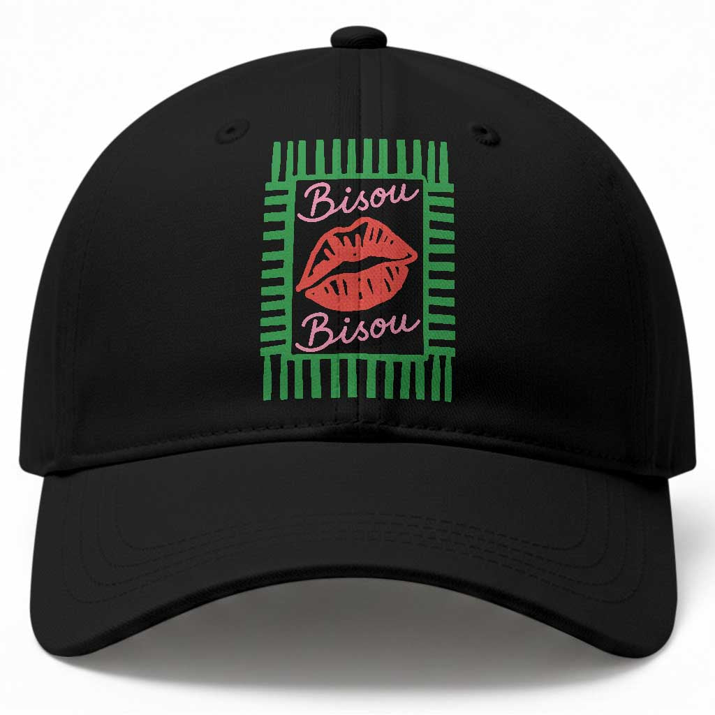 French Bisous Paris Vacation Retro Summer Vibes Baseball Cap