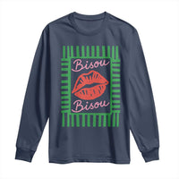 French Bisous Paris Vacation Retro Summer Vibes Long Sleeve Shirt