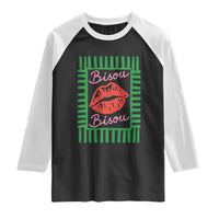 French Bisous Paris Vacation Retro Summer Vibes Raglan Shirt