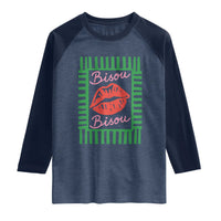 French Bisous Paris Vacation Retro Summer Vibes Raglan Shirt
