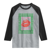 French Bisous Paris Vacation Retro Summer Vibes Raglan Shirt