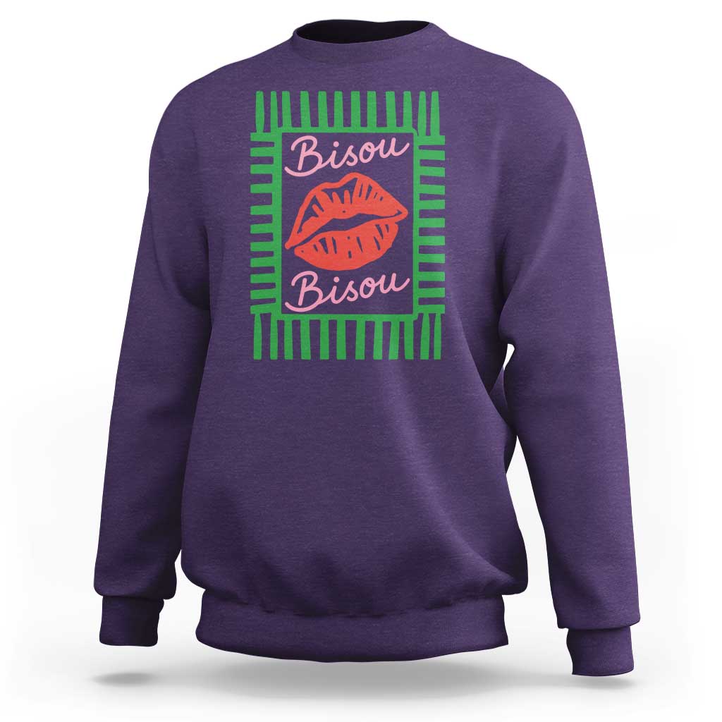 French Bisous Paris Vacation Retro Summer Vibes Sweatshirt