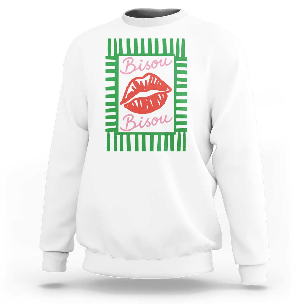 French Bisous Paris Vacation Retro Summer Vibes Sweatshirt