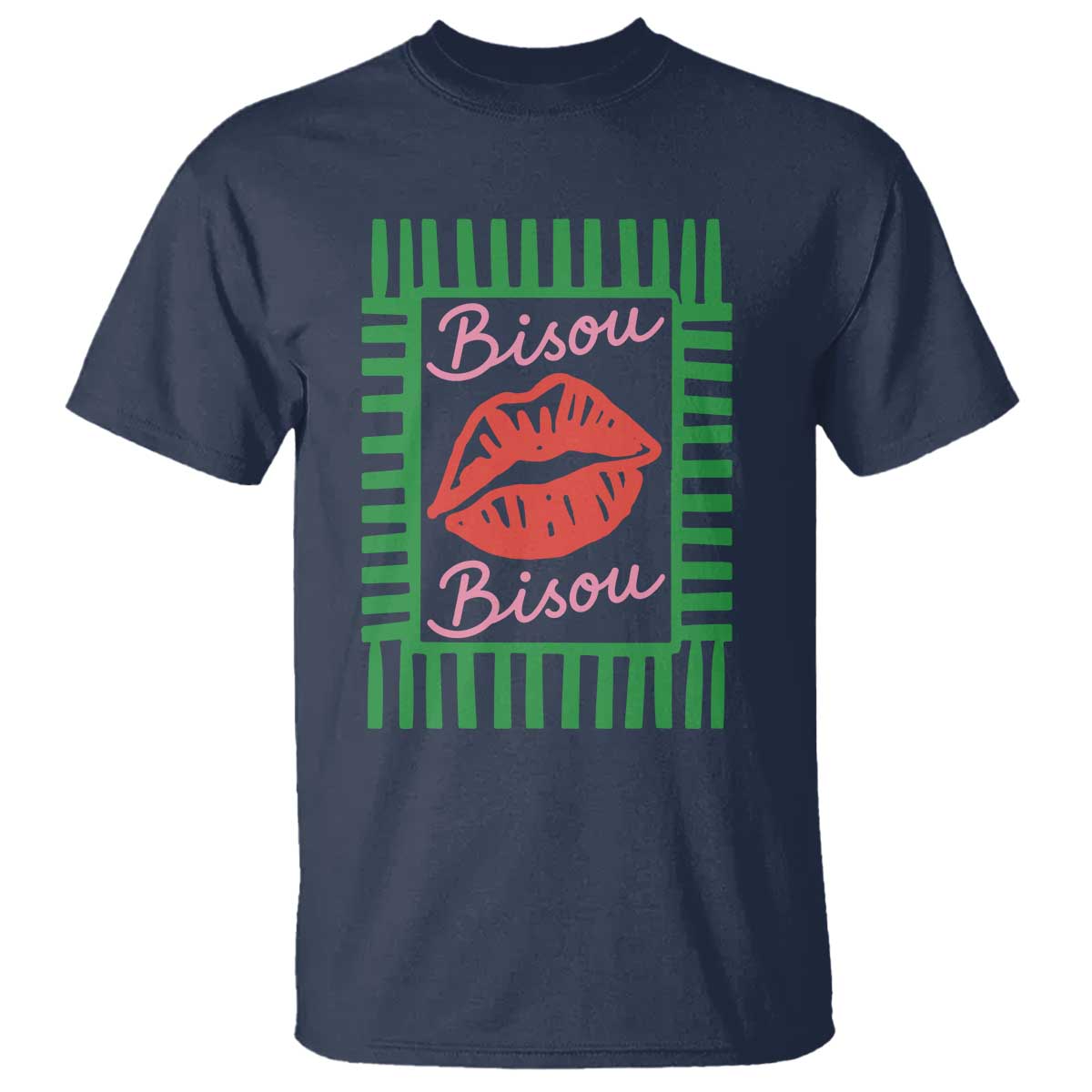 French Bisous Paris Vacation Retro Summer Vibes T Shirt