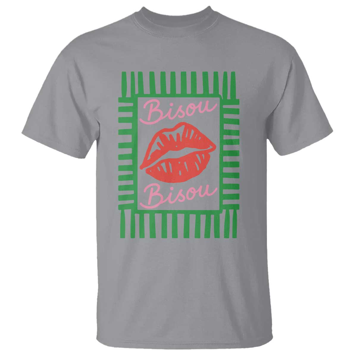 French Bisous Paris Vacation Retro Summer Vibes T Shirt