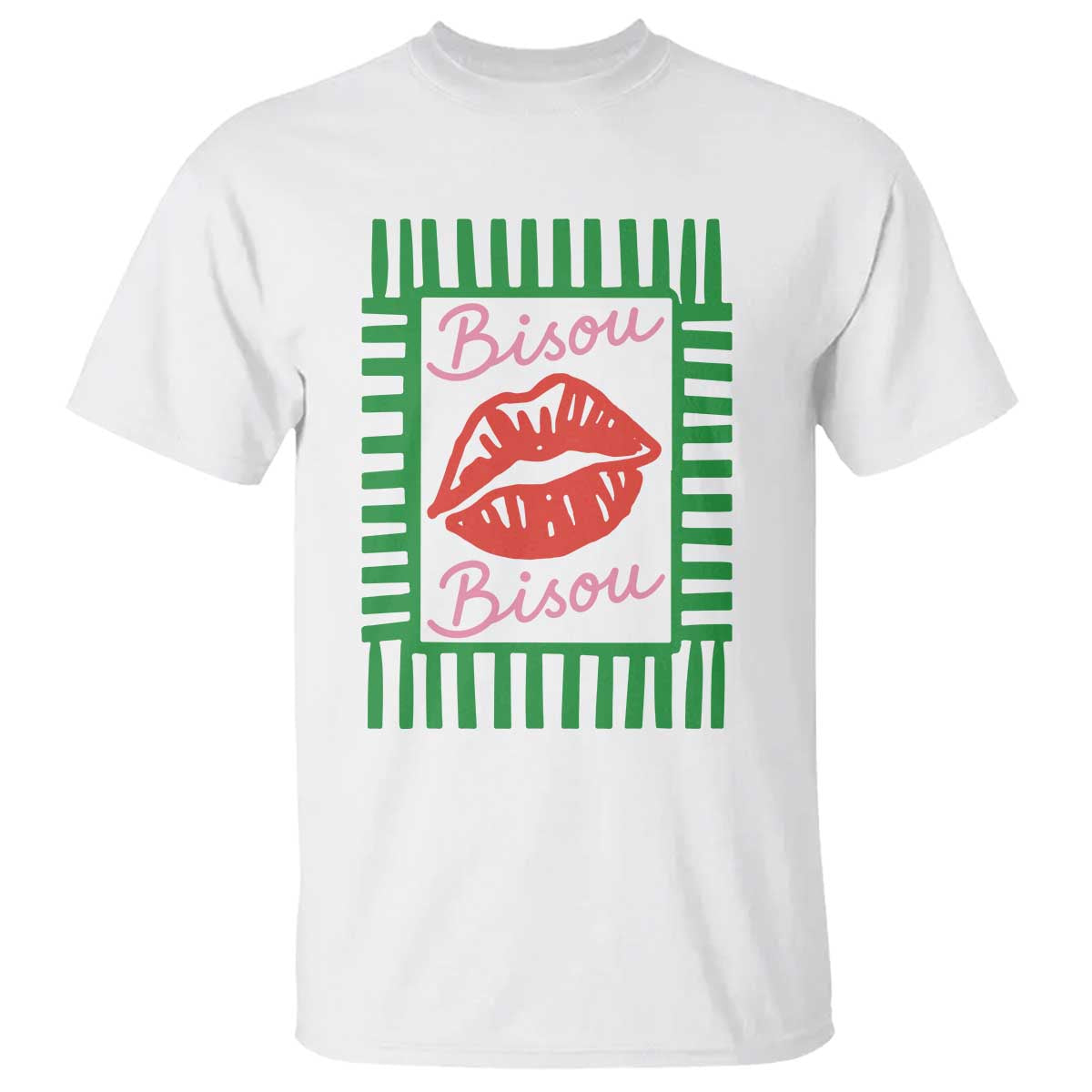 French Bisous Paris Vacation Retro Summer Vibes T Shirt