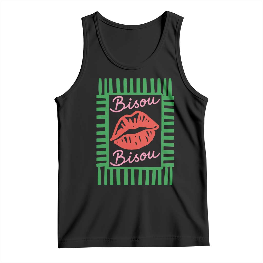 French Bisous Paris Vacation Retro Summer Vibes Tank Top