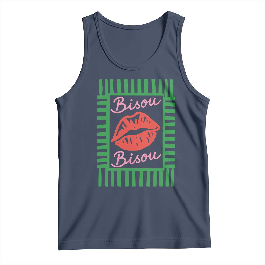 French Bisous Paris Vacation Retro Summer Vibes Tank Top