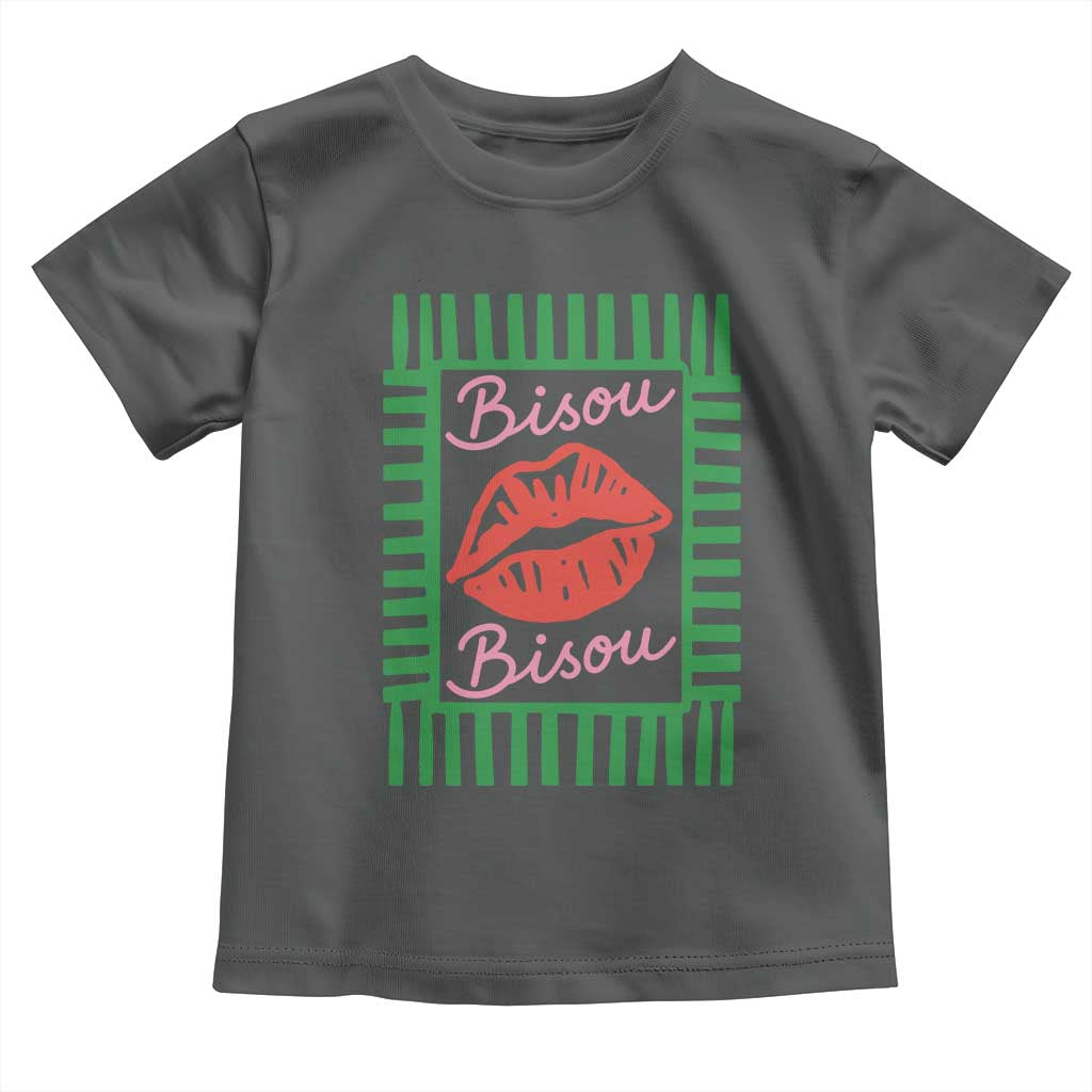 French Bisous Paris Vacation Retro Summer Vibes Toddler T Shirt