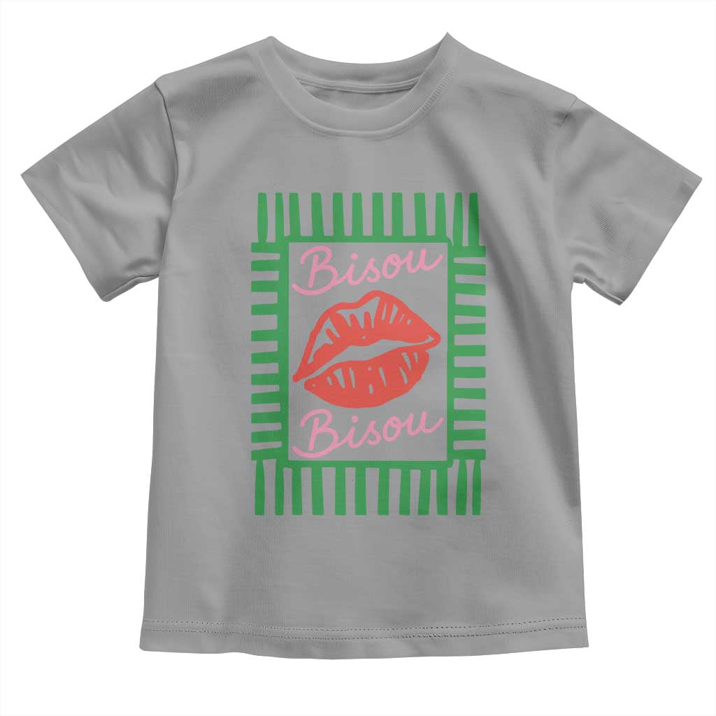 French Bisous Paris Vacation Retro Summer Vibes Toddler T Shirt
