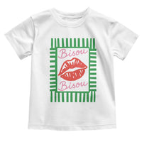 French Bisous Paris Vacation Retro Summer Vibes Toddler T Shirt