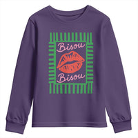 French Bisous Paris Vacation Retro Summer Vibes Youth Sweatshirt