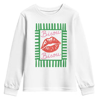 French Bisous Paris Vacation Retro Summer Vibes Youth Sweatshirt
