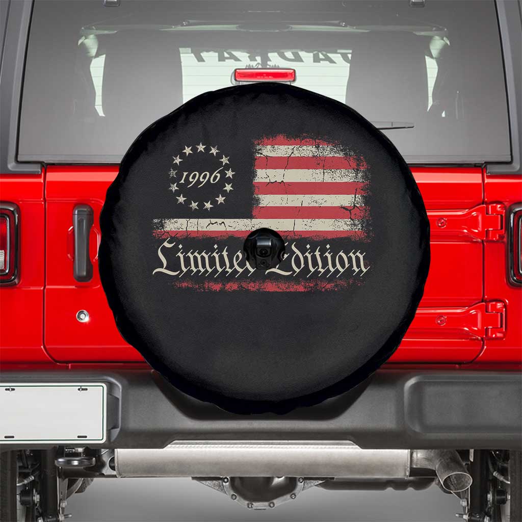 30th Birthday 1996 Limited Edition Spare Tire Cover Gifts for 30 Years Old Vintage American Flag