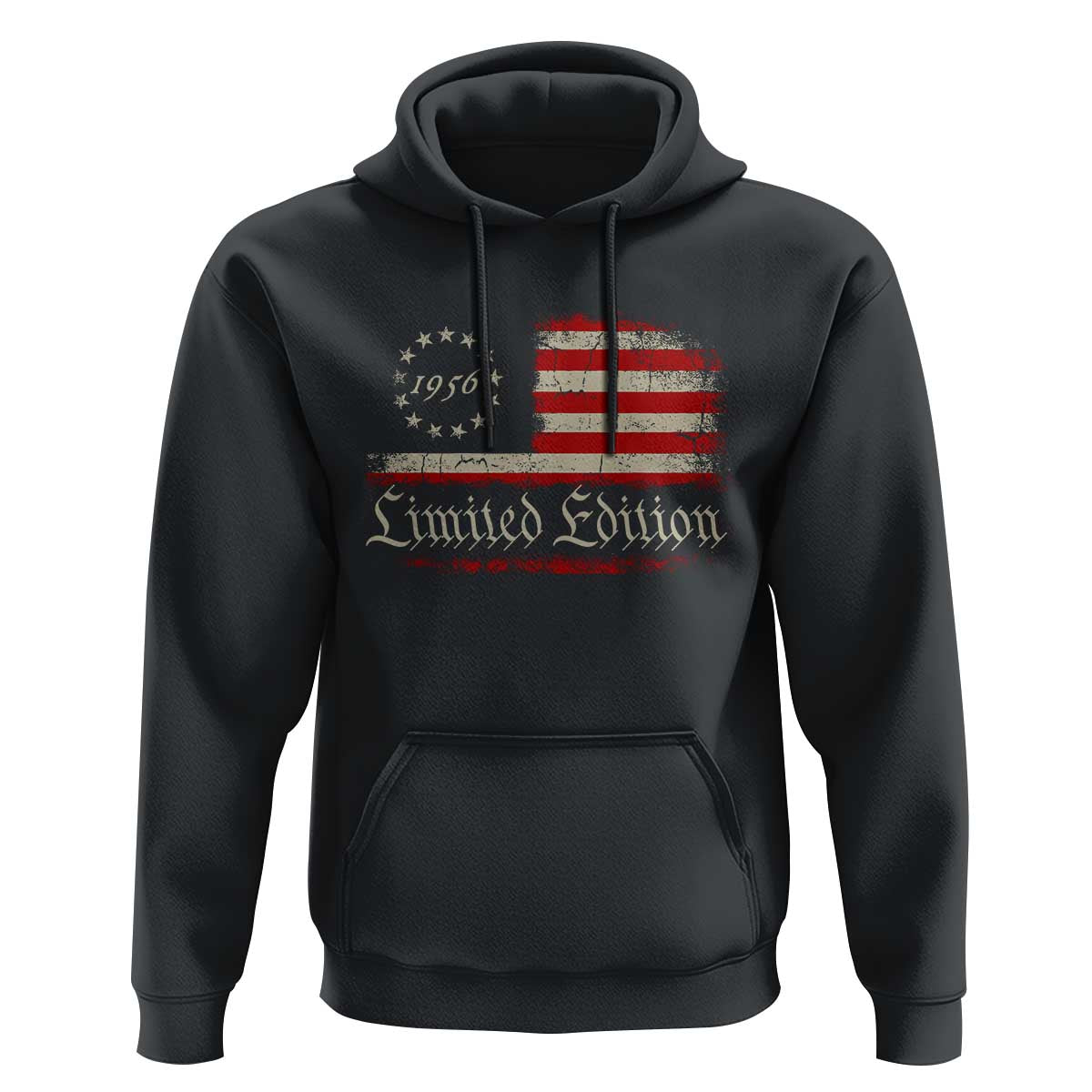 70th Birthday 1956 Limited Edition Hoodie Gifts for 70 Years Old Vintage American Flag