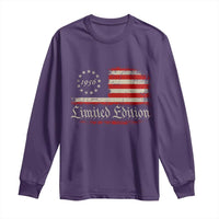 70th Birthday 1956 Limited Edition Long Sleeve Shirt Gifts for 70 Years Old Vintage American Flag