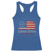 70th Birthday 1956 Limited Edition Racerback Tank Top Gifts for 70 Years Old Vintage American Flag