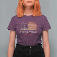 70th Birthday 1956 Limited Edition T Shirt For Women Gifts for 70 Years Old Vintage American Flag