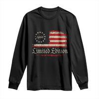 60th Birthday 1966 Limited Edition Long Sleeve Shirt Gifts for 60 Years Old Vintage American Flag