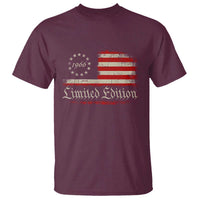 60th Birthday 1966 Limited Edition T Shirt Gifts for 60 Years Old Vintage American Flag