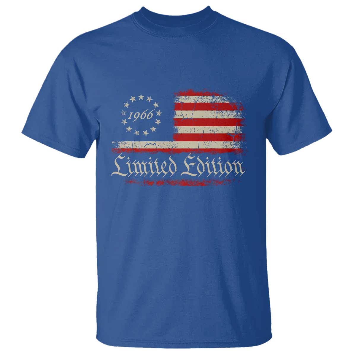 60th Birthday 1966 Limited Edition T Shirt Gifts for 60 Years Old Vintage American Flag