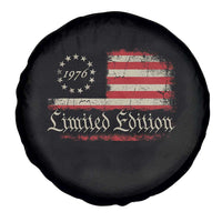 50th Birthday 1976 Limited Edition Spare Tire Cover Gifts for 50 Years Old Vintage American Flag