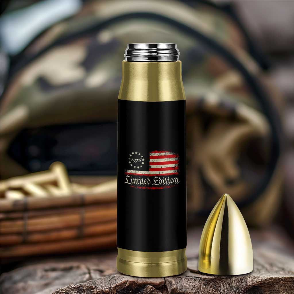 50th Birthday 1976 Limited Edition Bullet Tumbler Gifts for 50 Years Old Vintage American Flag