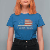 50th Birthday 1976 Limited Edition T Shirt For Women Gifts for 50 Years Old Vintage American Flag