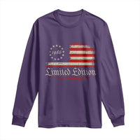 40th Birthday 1986 Limited Edition Long Sleeve Shirt Gifts for 40 Years Old Vintage American Flag
