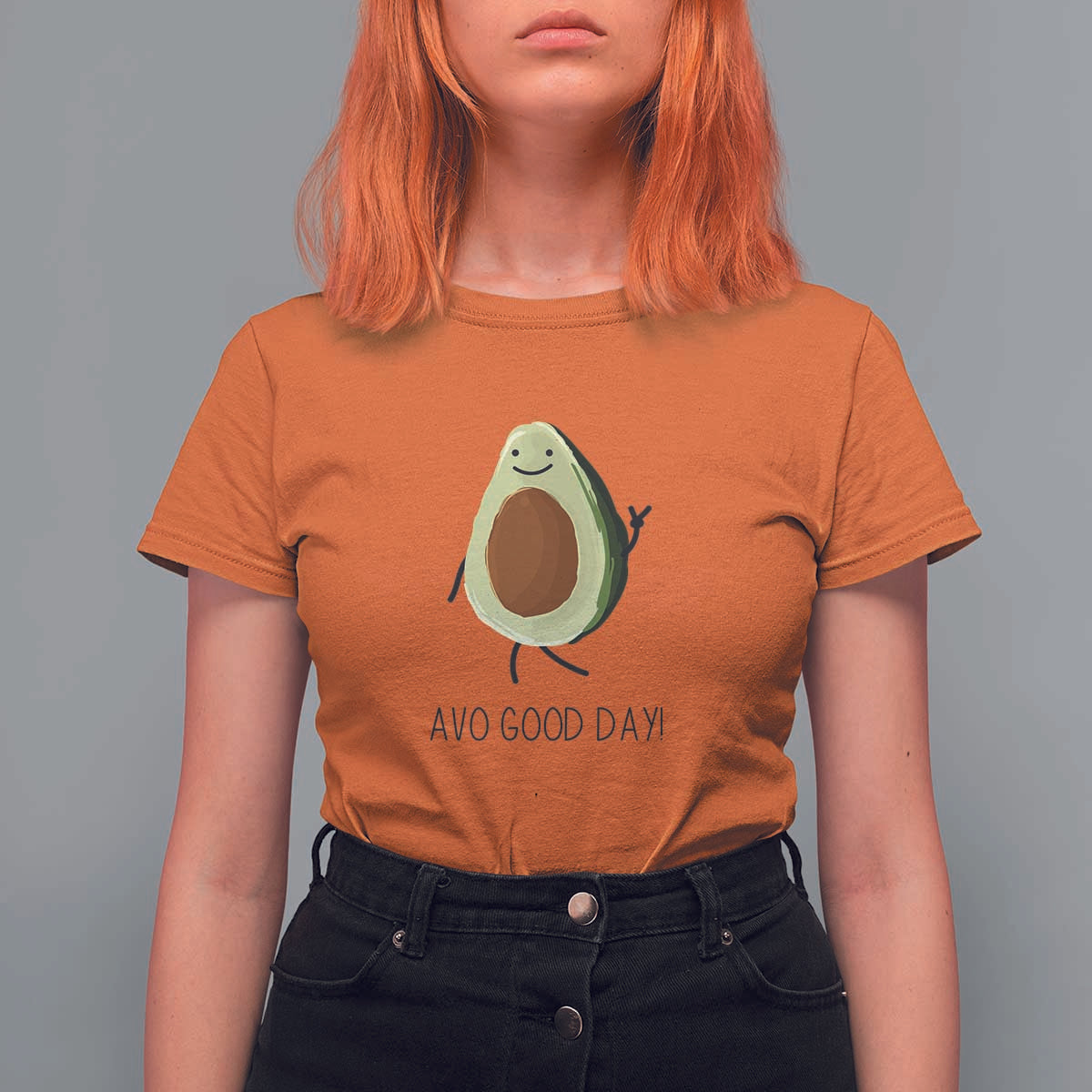 Avocado T Shirt For Women Avo Good Day Cute Fruit - Wonder Print Shop