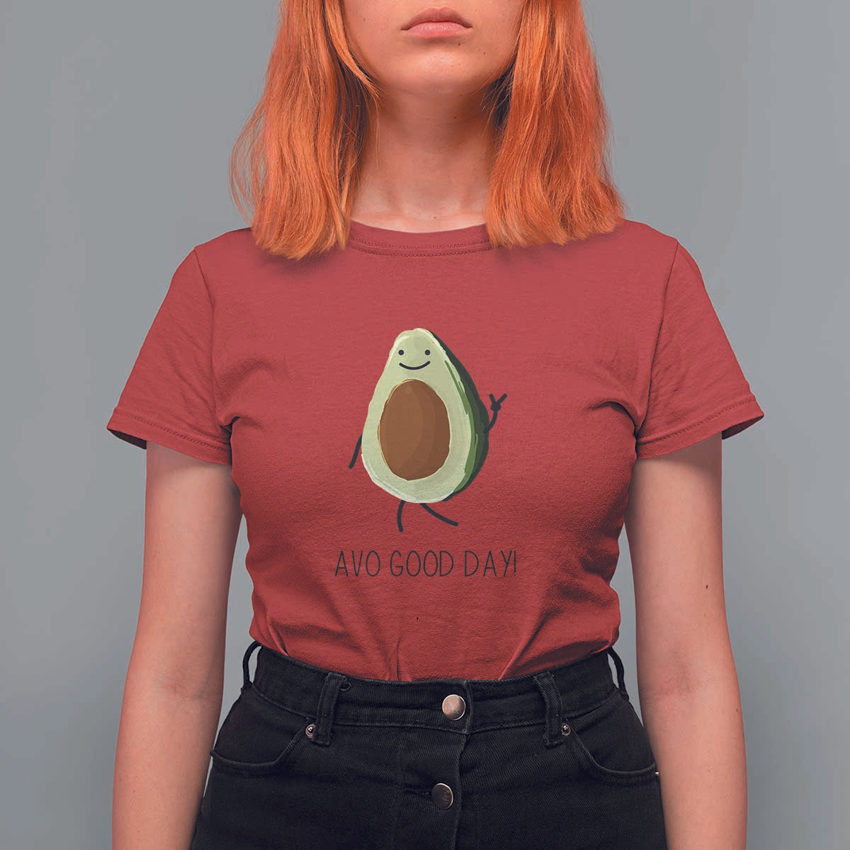 Avocado T Shirt For Women Avo Good Day Cute Fruit - Wonder Print Shop