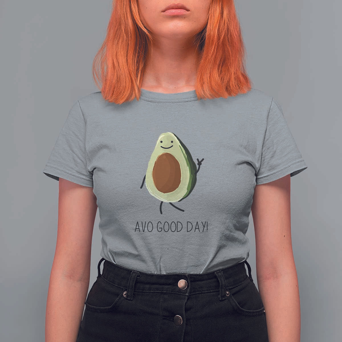 Avocado T Shirt For Women Avo Good Day Cute Fruit - Wonder Print Shop