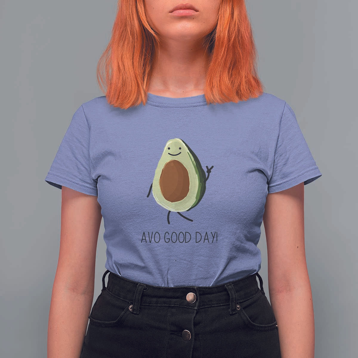 Avocado T Shirt For Women Avo Good Day Cute Fruit - Wonder Print Shop