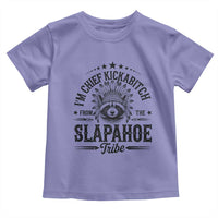 Funny I'm Chief Kickabitch From The Slapahoe Tribe Toddler T Shirt Native American Racoon - Wonder Print Shop