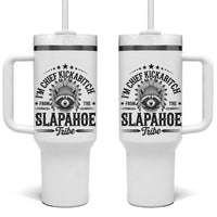 Funny I'm Chief Kickabitch From The Slapahoe Tribe Tumbler With Handle Native American Racoon - Wonder Print Shop